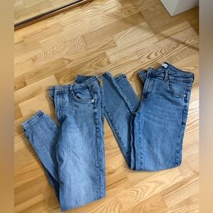 2 pairs Zara stretchy jeans size 6 bundle